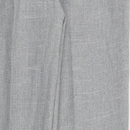 Brand and care label for Preworn women’s green trousers, size UK 14, 26-inch leg