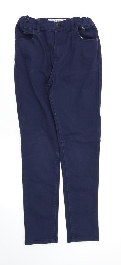 Additional front view of Denim&co girls’ blue skinny jeans, size 9-10, years