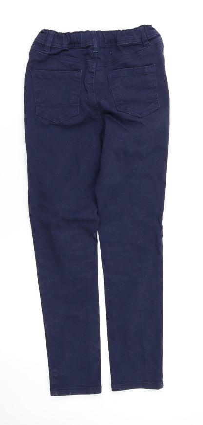 Back view of Denim&co girls’ blue skinny jeans, size 9-10, years
