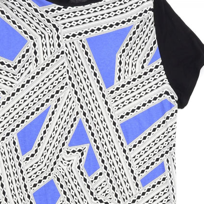 Preloved micha Womens Blue Argyle/Diamond  Fit & Flare  Size M - Detail