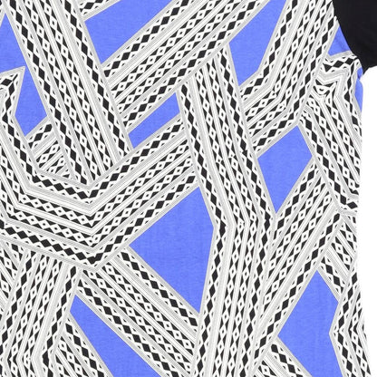 Preloved micha Womens Blue Argyle/Diamond  Fit & Flare  Size M - Label
