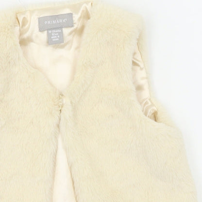 Close-up detail of Primark Ivory Basic Jacket Jacket, size 18-24, Months