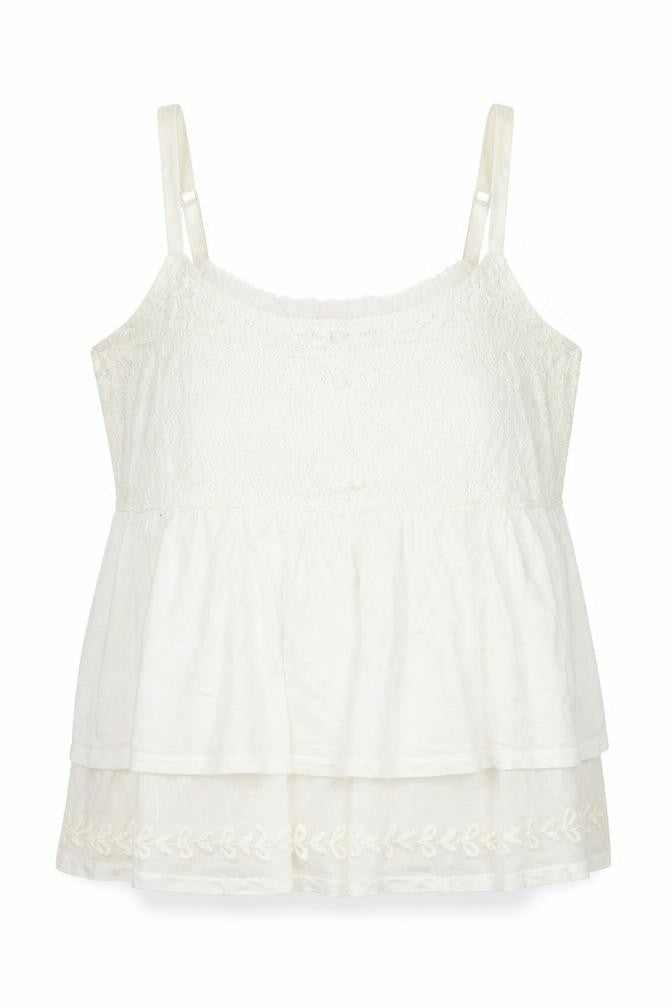 FLAMER Womens Ivory Floral  Basic T-Shirt Size 14