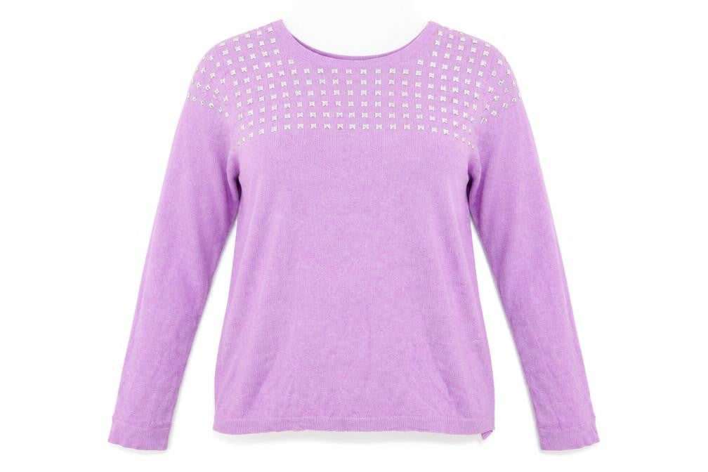 Be Beau Womens Purple   Pullover Jumper Size 18  - open back
