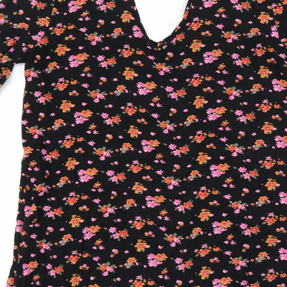 Preloved Noisy may Womens Black Floral  Shift  Size S - Label