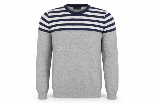 Front view of ASOS men’s grey jumper, size M