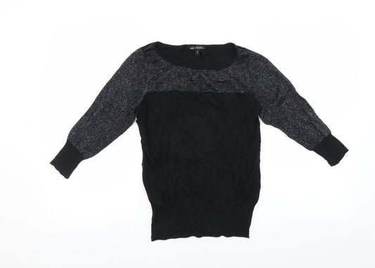NEXT Womens Black   Pullover Jumper Size 8  - glittery