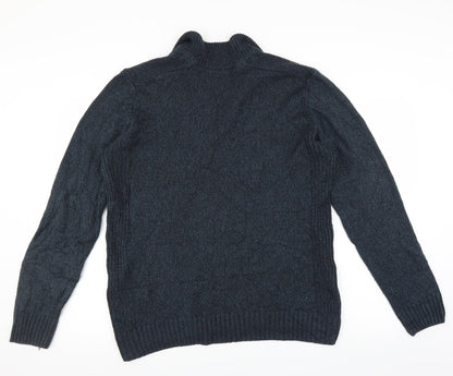 Back view of Atlantic Bay men’s blue jumper