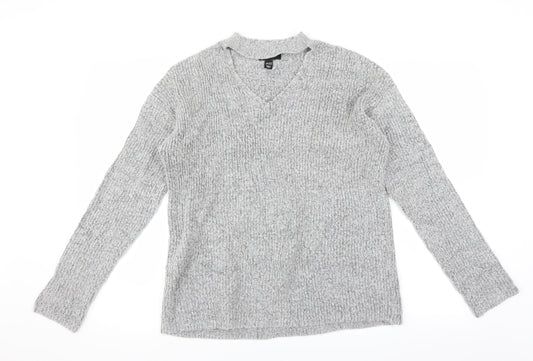 New Look Girls Grey   Pullover Jumper Size 14-15 Years  - Choker style neck