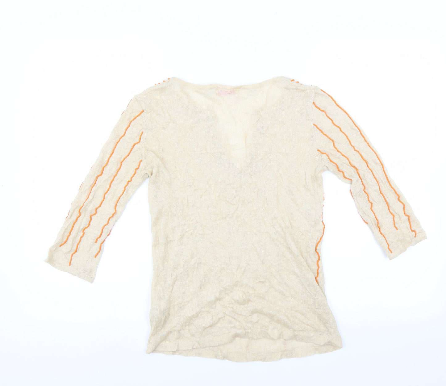 Gharani Strok Womens Beige   Pullover Jumper Size S