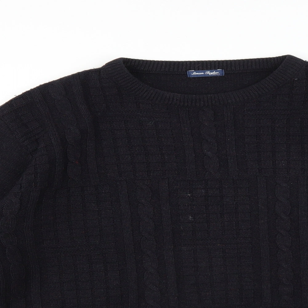 Simon Taylor Mens Blue   Pullover Jumper Size M