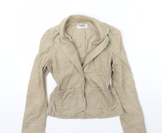Moto Womens Brown   Jacket Blazer Size 8