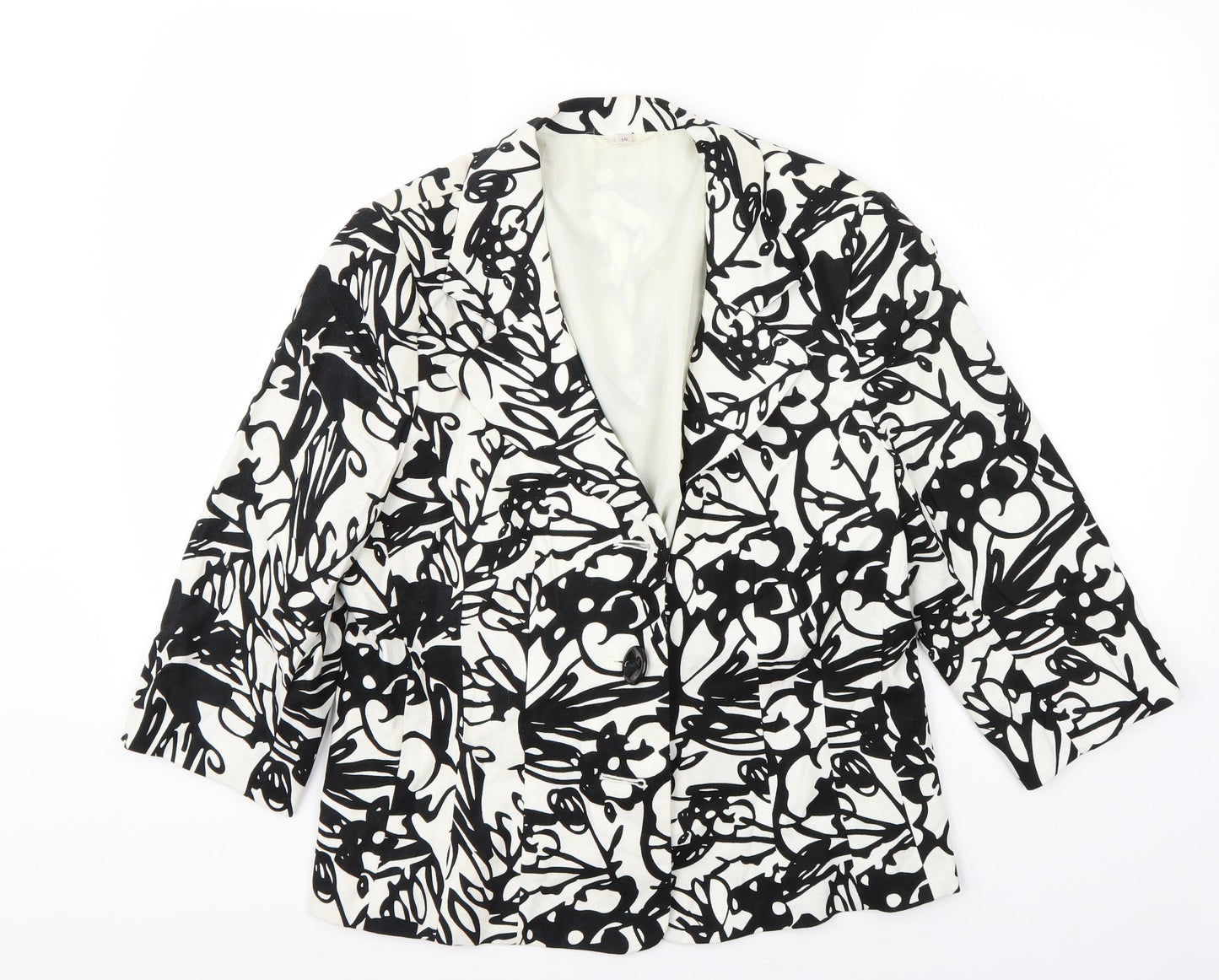 Preworn Womens White   Jacket Coat Size 16