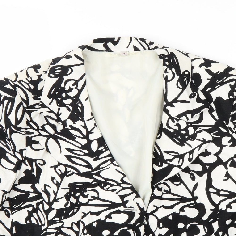 Preworn Womens White   Jacket Coat Size 16