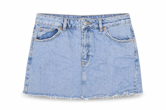 Topshop Womens Blue   A-Line Skirt Size 10