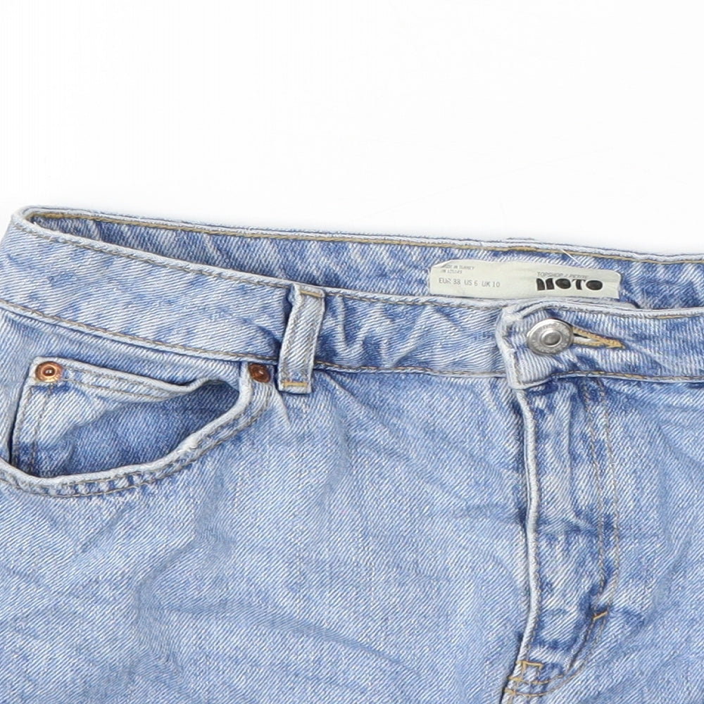 Topshop Womens Blue   A-Line Skirt Size 10