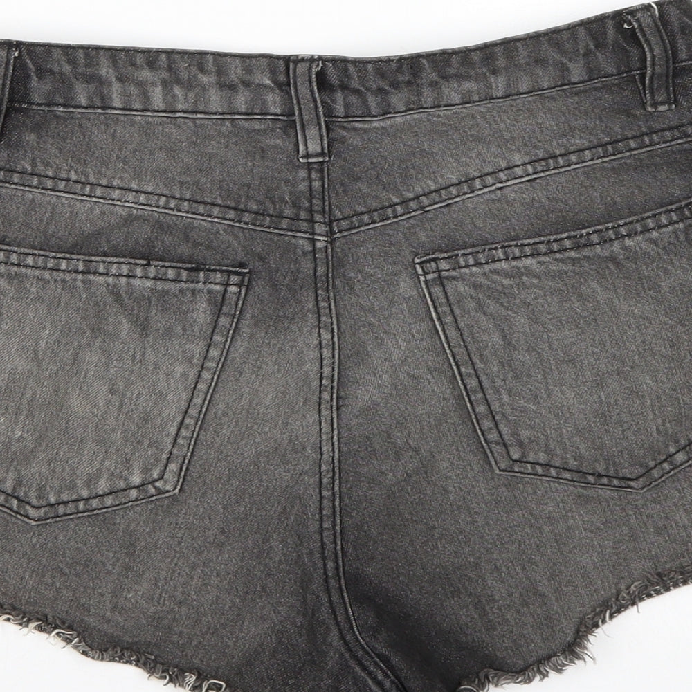 FACTORIE Womens Black   Cut-Off Shorts Size 10