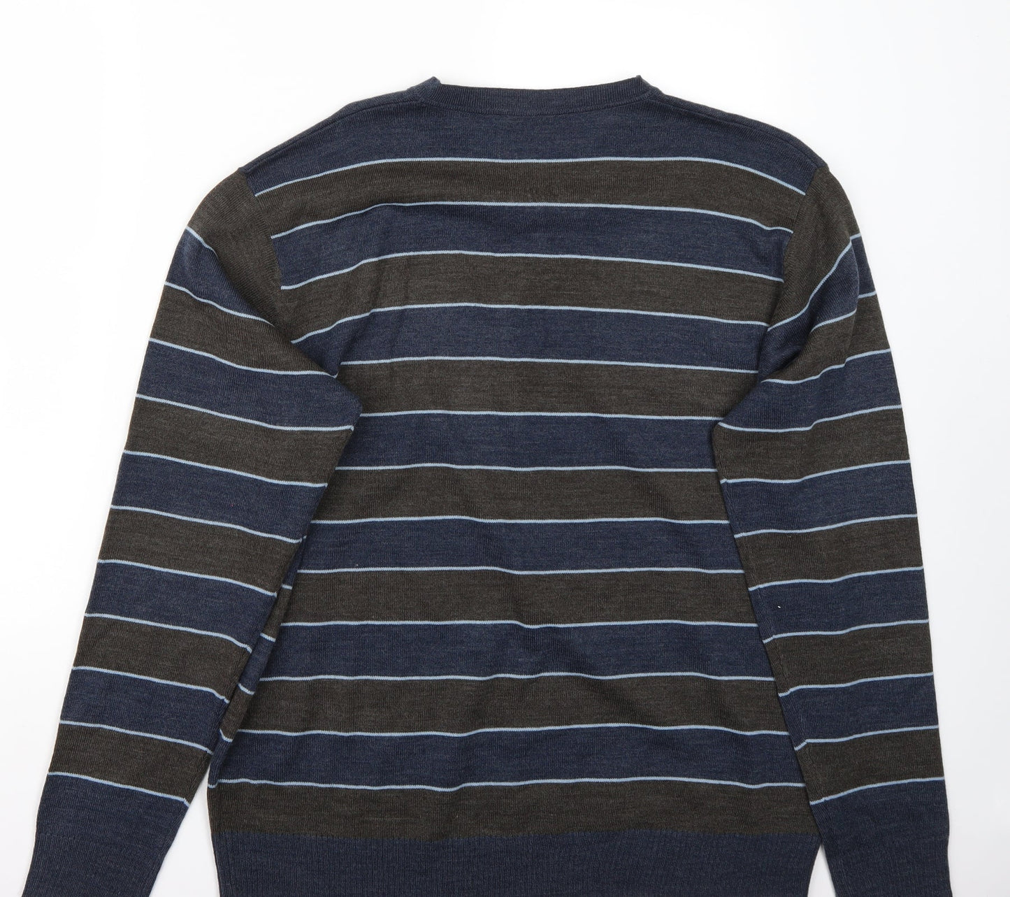 M&Co Womens Blue Striped  Pullover Jumper Size L