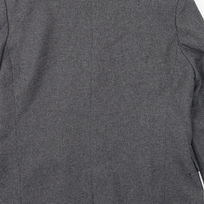 Brand and care label for Canada men’s grey jacket suit jacket