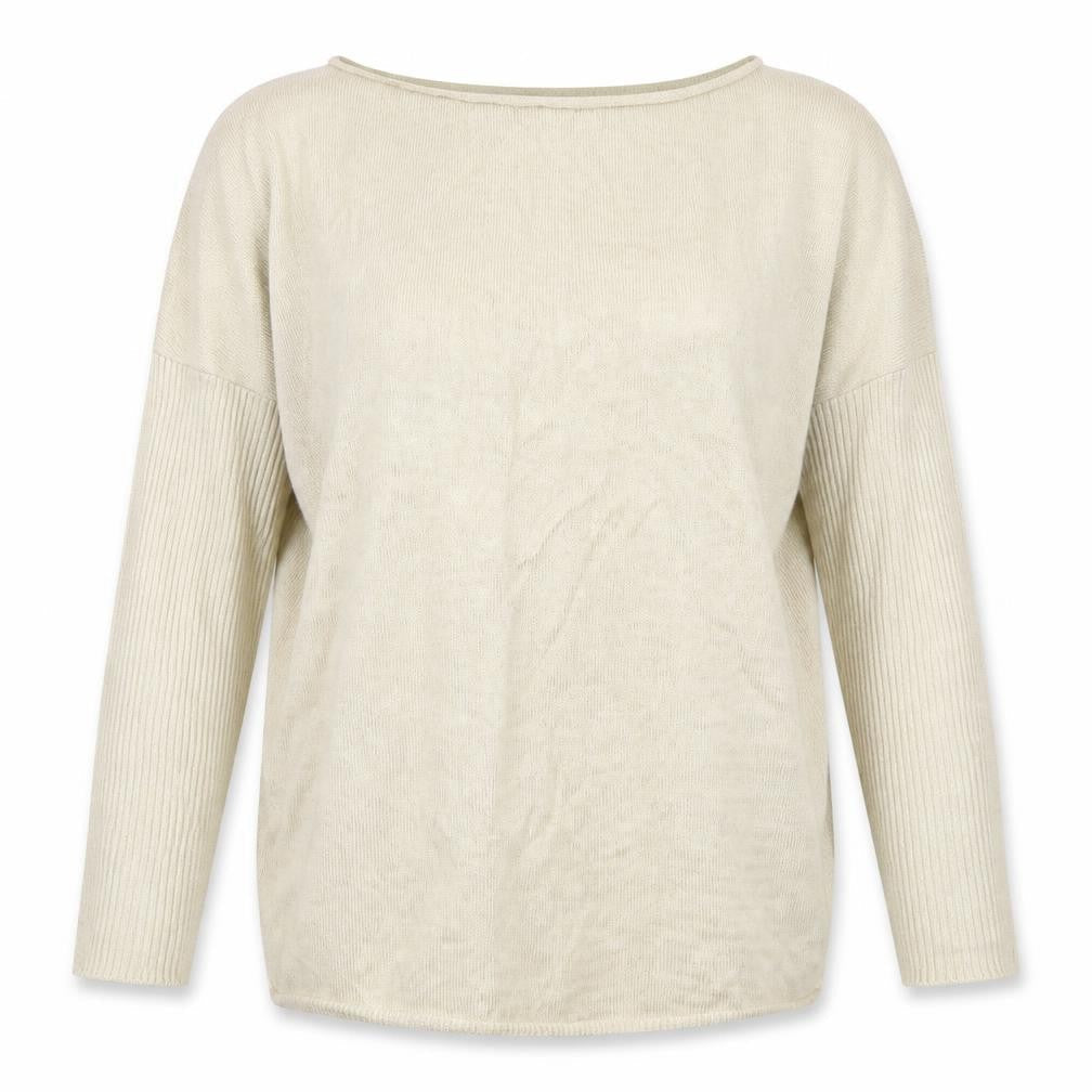 tanitha Womens Beige   Henley Jumper Size M