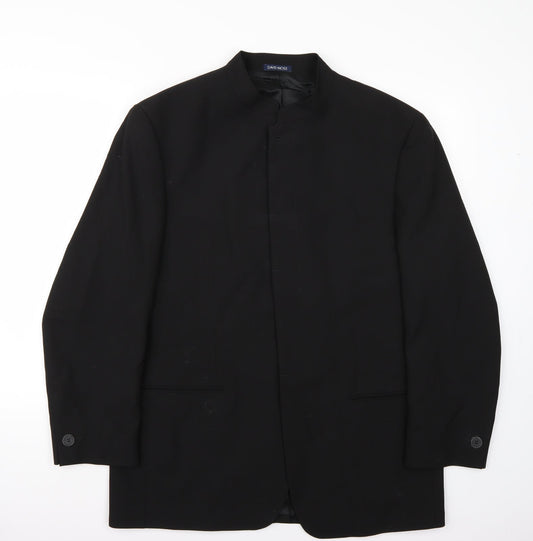 David Moss Mens Black   Jacket Suit Jacket Size 42