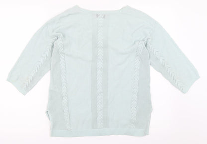 Back view of Per Una women’s blue jumper, size UK 10