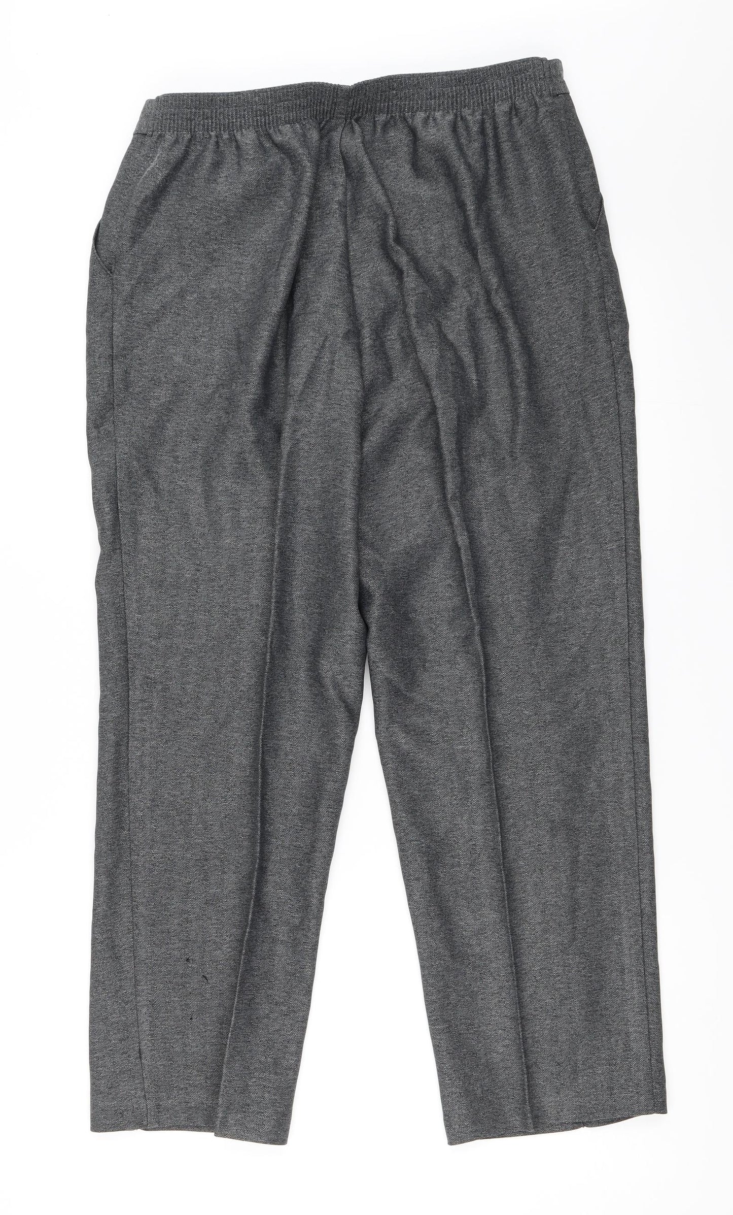 Marks and Spencer Womens Grey   Trousers  Size 14 L26 in