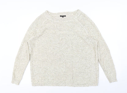 Additional front view of River Island women’s ivory jumper, size UK 10