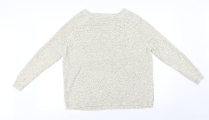 Back view of River Island women’s ivory jumper, size UK 10