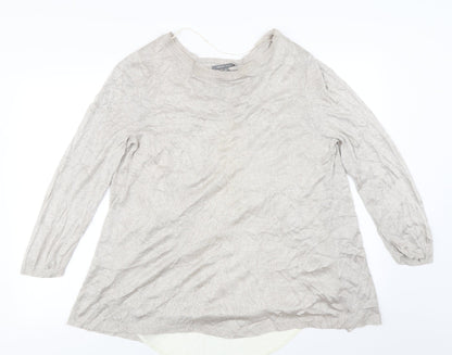 Additional front view of RETRO ology women’s beige jumper, size XL