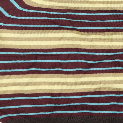 Brand and care label for Marks & Spencer girls’ brown striped jumper, size 2-3, years