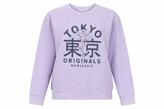 Front view of Primark women’s purple jumper, size S