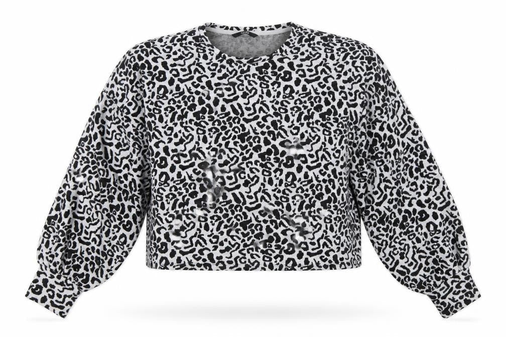 George Womens Grey Animal Print  Pullover Jumper Size L