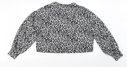 Back view of George women’s grey animal print jumper, size L
