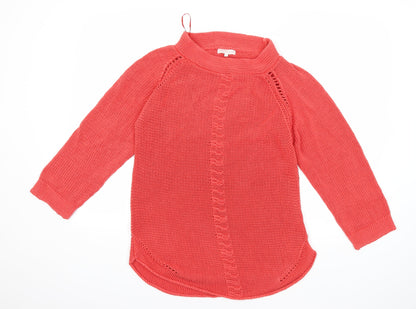 Additional front view of Lakeland women’s red knit jumper, size UK 16