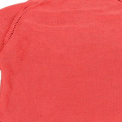 Brand and care label for Lakeland women’s red knit jumper, size UK 16
