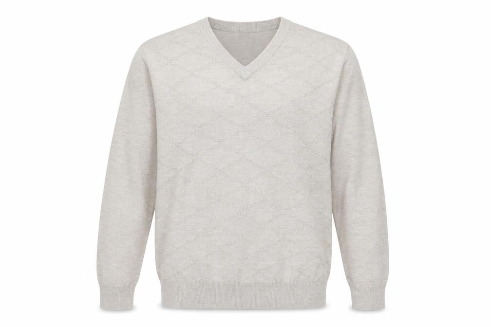 Marcello Mens Beige  Knit Pullover Jumper Size L