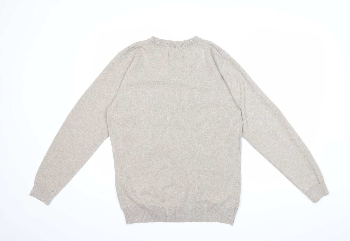 Marcello Mens Beige  Knit Pullover Jumper Size L