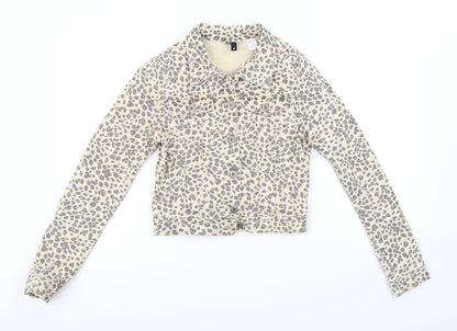 Front view of Divided women’s yellow jacket, size UK 4
