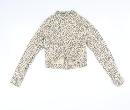 Back view of Divided women’s yellow jacket, size UK 4