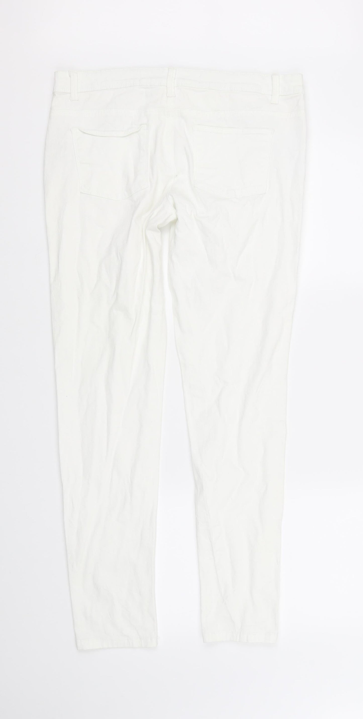 deniem & co Womens White   Straight Jeans Size 14 L28 in