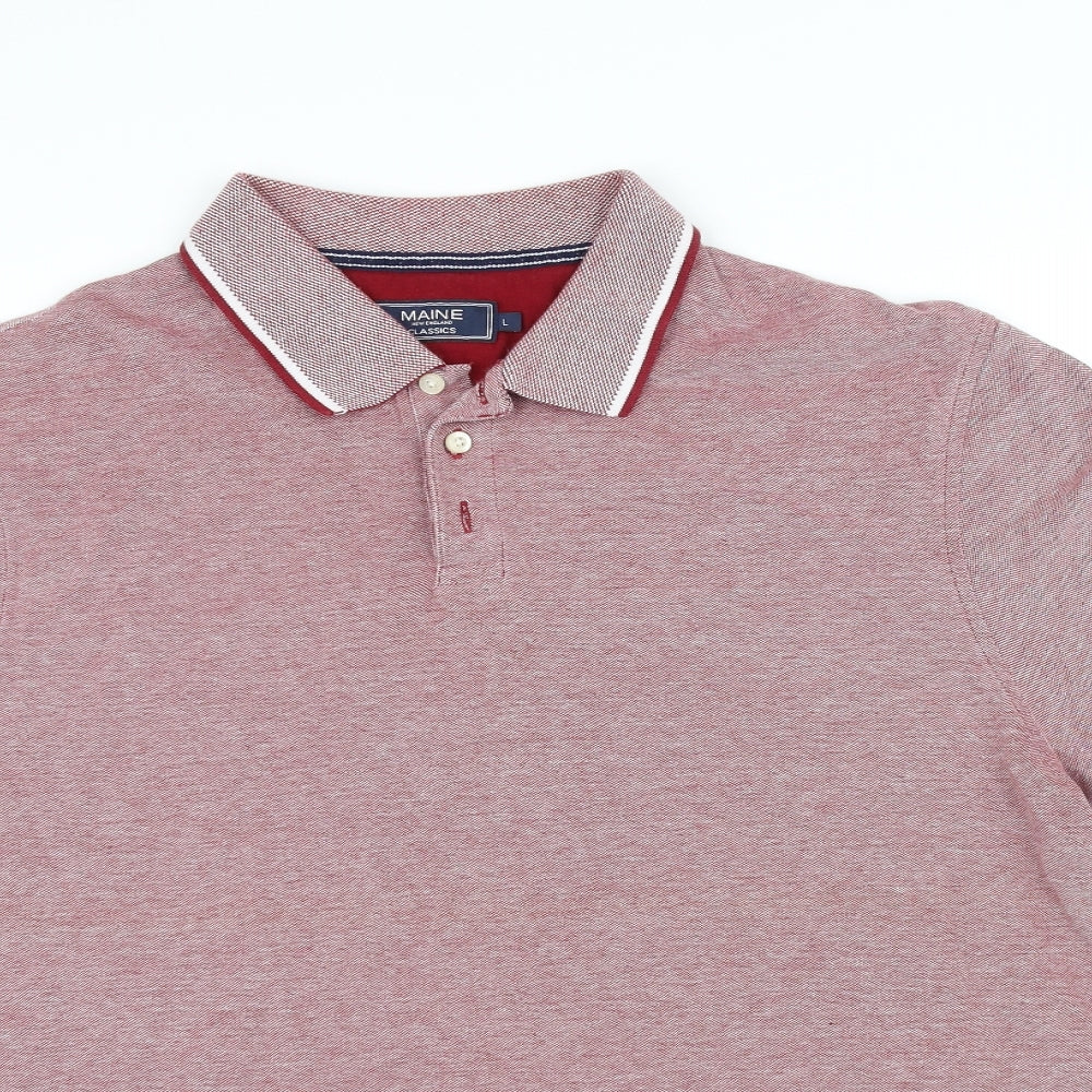 Maine Womens Pink   Basic Polo Size L