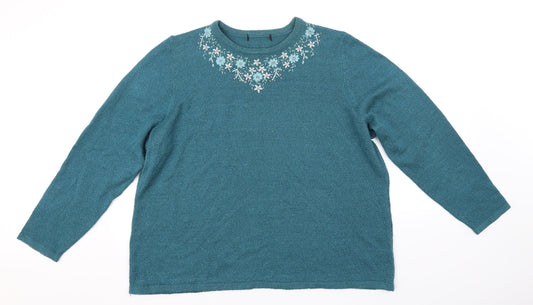 Preworn Womens Green   Pullover Jumper Size XL