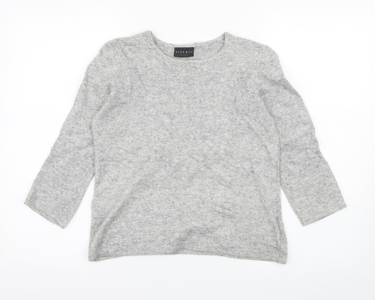 Alex & Co Womens Grey  Knit Pullover Jumper Size 8
