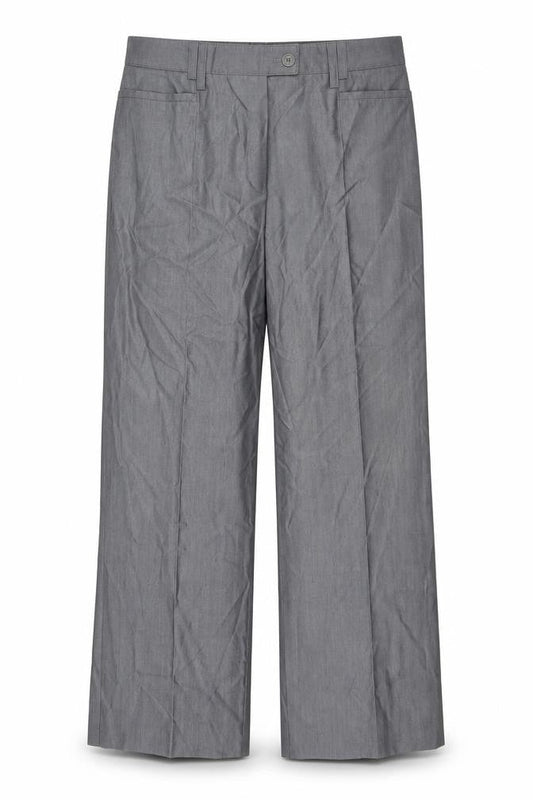 Front view of Basler men’s grey trousers, size 34, in, 28-inch leg