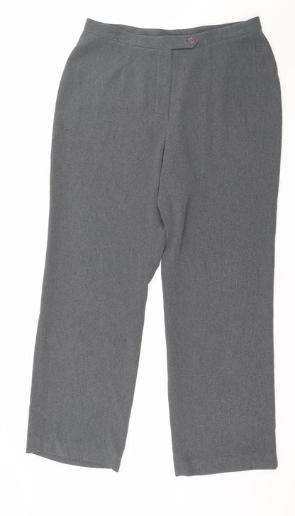 Additional front view of Principles women’s grey trousers, size UK 16, 28-inch leg