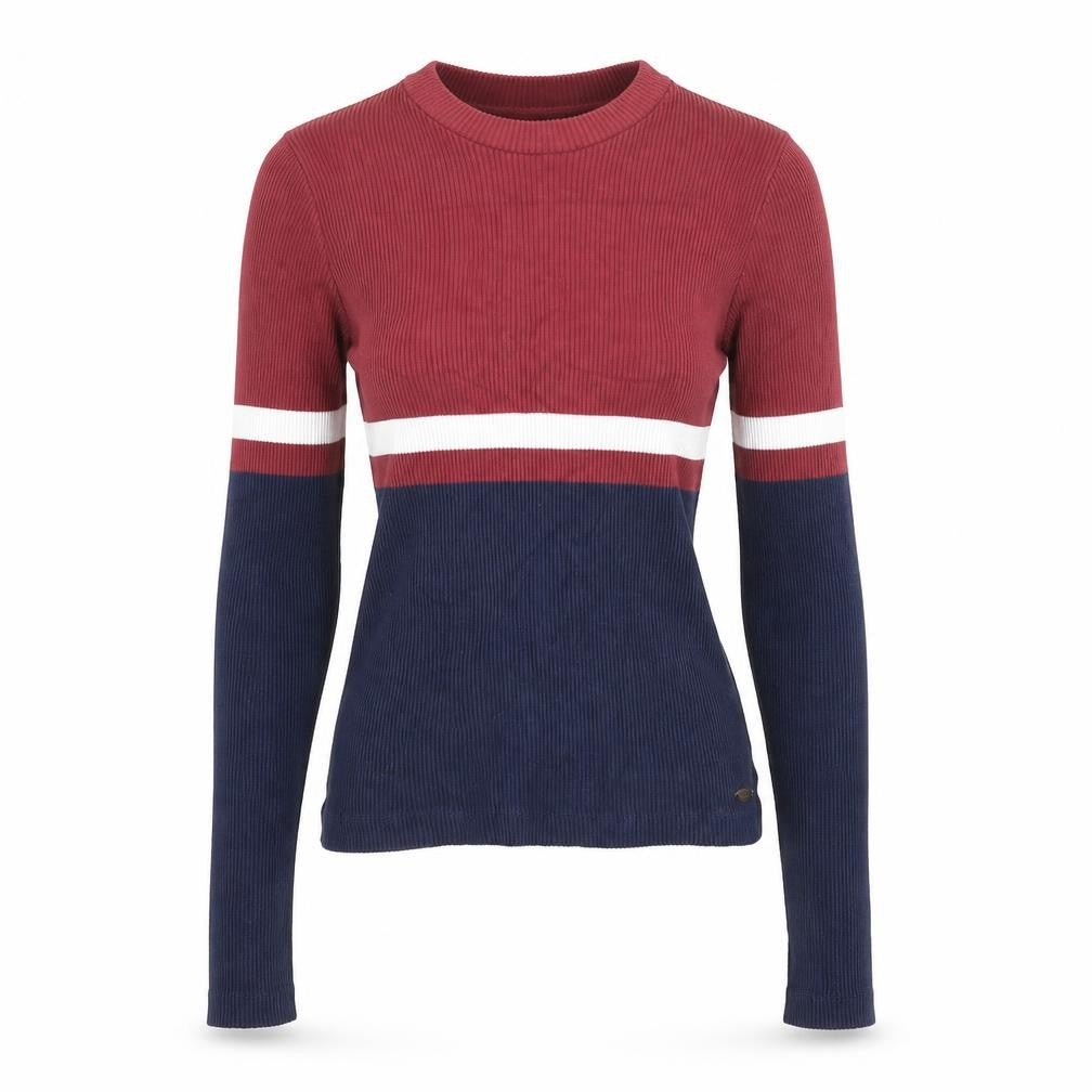 Pull&Bear Womens Multicoloured Striped Jersey Basic T-Shirt Size M