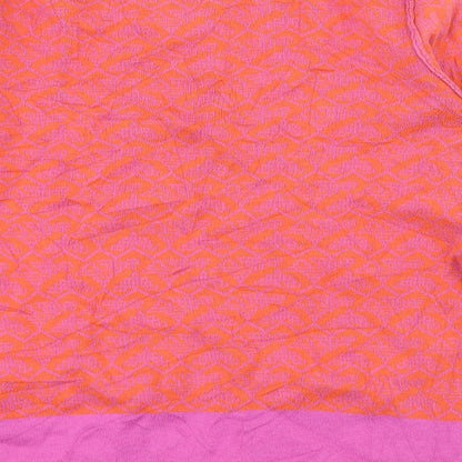 Brand and care label for CPM Collection women’s orange floral knit jumper, size UK 10