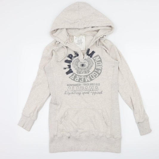 New Look Womens Ivory  Jersey Pullover Hoodie Size 8  - Alabama