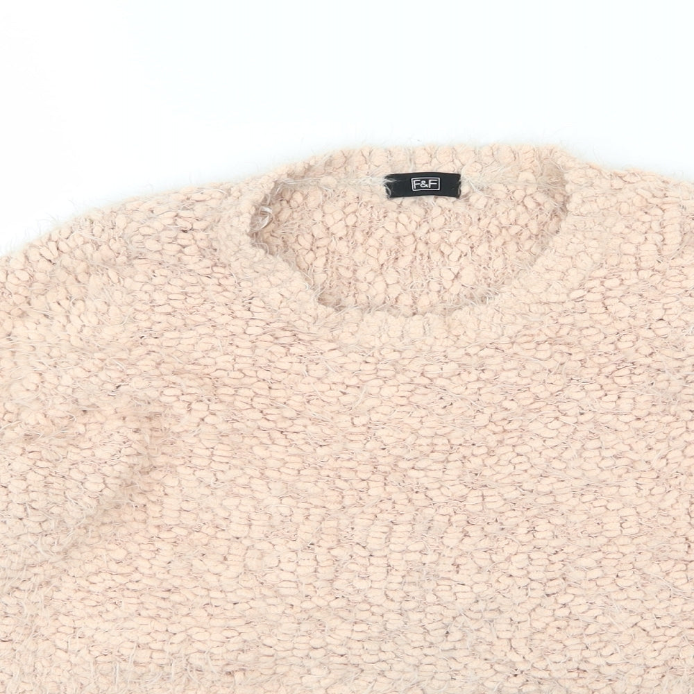 F&F Womens Pink  Knit Pullover Jumper Size 6